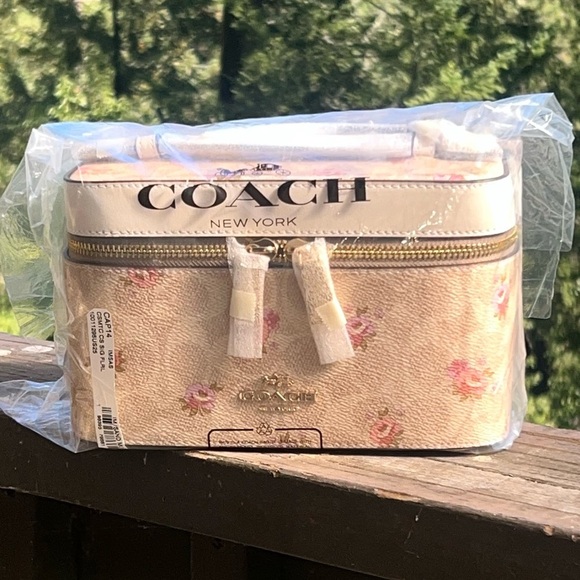 Coach Other - COACH Makeup Case In Signature Canvas With Floral Print AUTHENTIC New!!